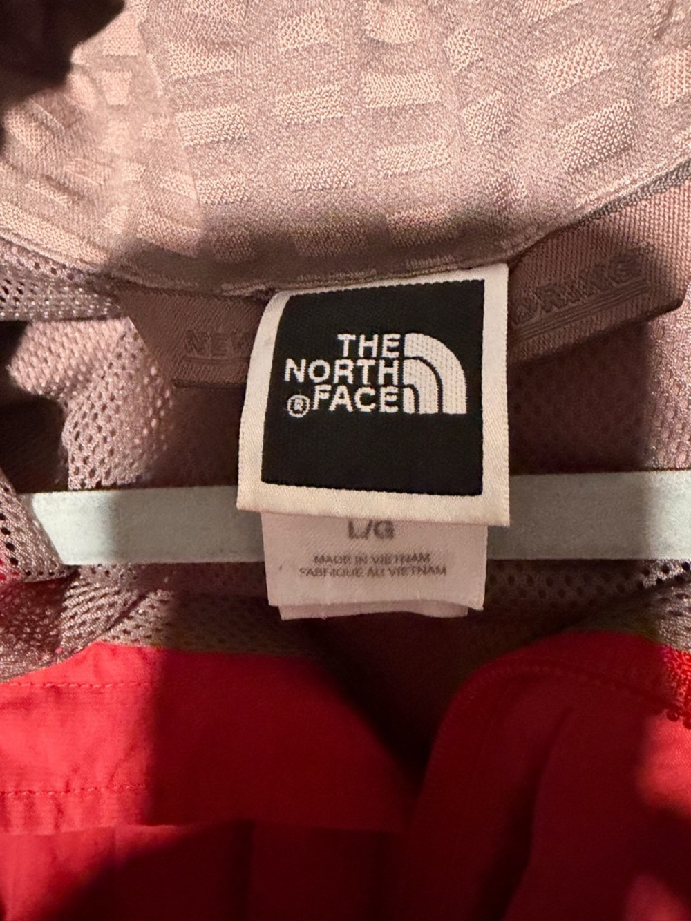 The North Face Jacket Hydrenalite Hooded Windbreaker Red Outdoor Hiking Mens L - Picture 7 of 11